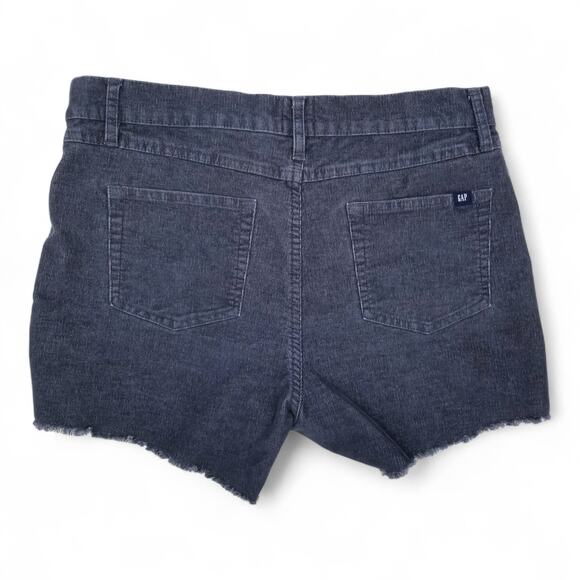 GAP Corduroy Afrayed Hem Shorts Gray Style #QLS09105 - Size 6 - Picture 2 of 6